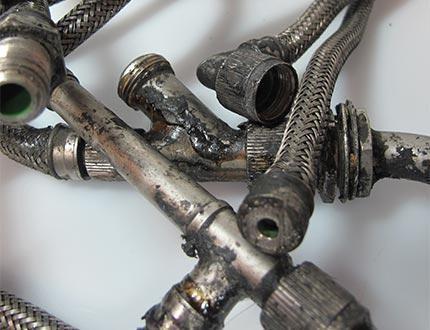 before cleaning Aerospace part