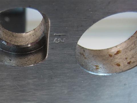 before removing grease and dirt