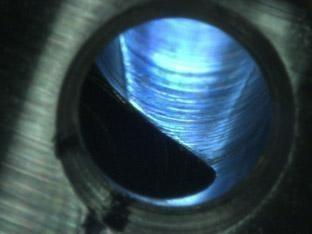after deburring of holes