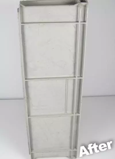 After cleaning polypropylene