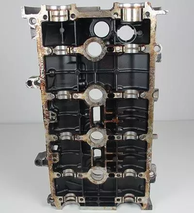 Before cleaning engine part