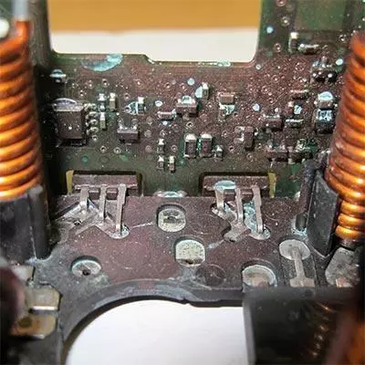 before cleaning pcb