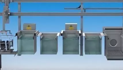 inside ultrasonic cleaner