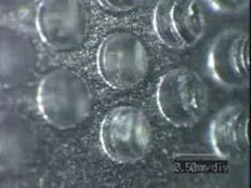 after deburring of hole