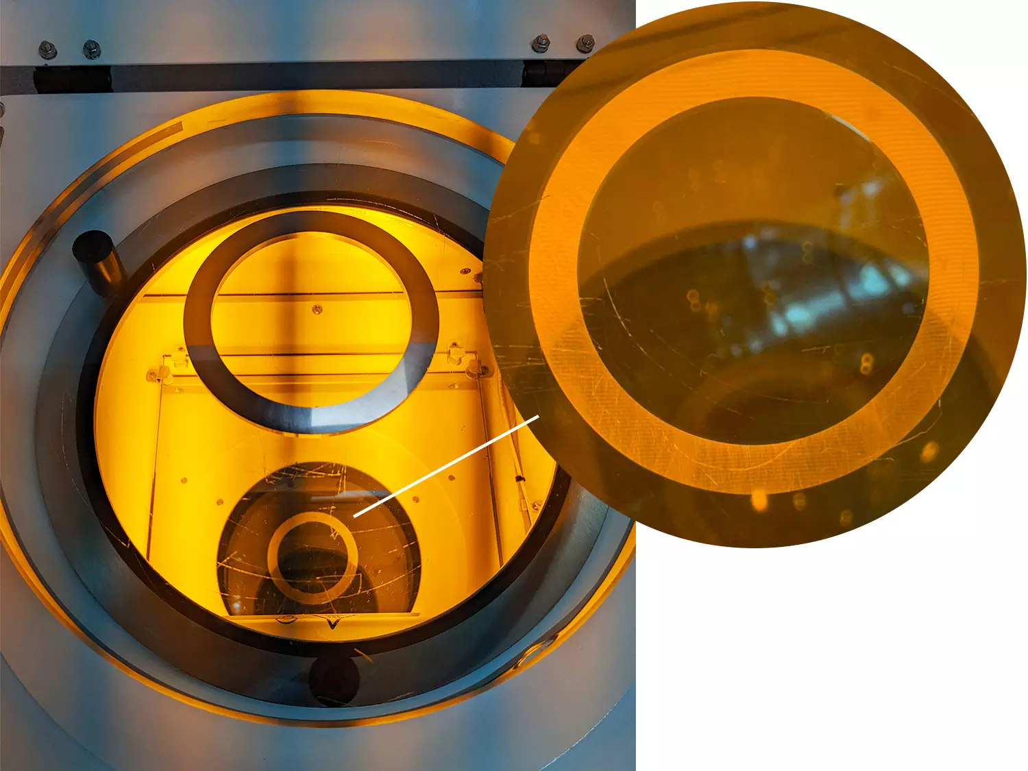 optical flat stand in action