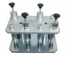 Fixture for mounting specimens
to glass slides for thin-sectioning