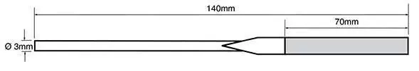 diamond coated needle file dimensions