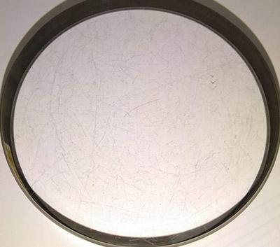 scratched optical flat refurbishing