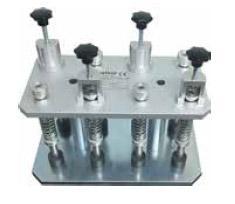 Fixture for mounting specimens
to glass slides for thin-sectioning
